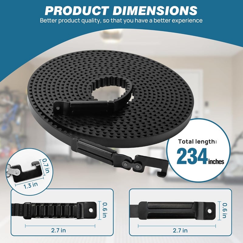 PETOX 41A5434-11A Drive Belt for 7ft High Garage Doors, 234'' Garage Door Openers Belt 41A5434-11A, Replacement Belt Compatible with Chamberlain/LiftMaster/Sentex/Whisper Belt Drive Garage Door Opener - Image 3